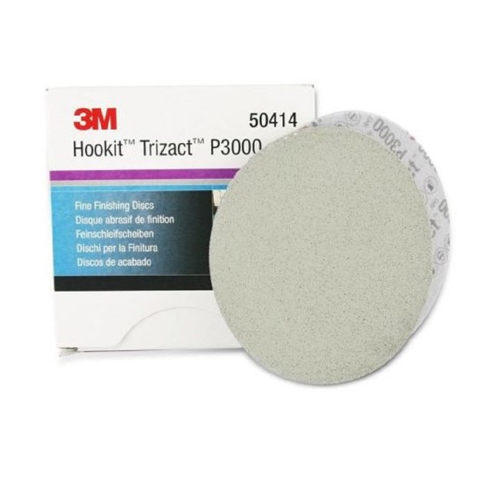 DISCO ABRASIVO Trizact 3M Hookit 443SA, 150 mm, senza fori, GR 3000 Conf. 15 PZ minimo vendibile