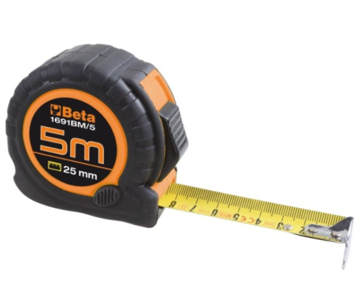 FLESSOMETRO 5 MT BI- MATERIALE 25MM /5