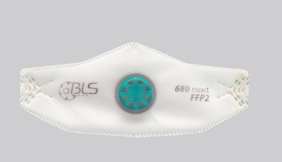 MASCHERINA FFP2 NR D CON VALVOLA BLS 680next M/L Conf. 10 minimo vendibile