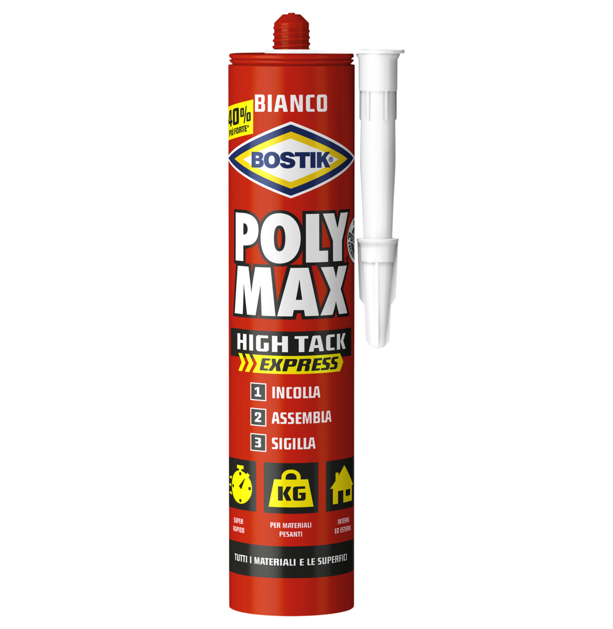 Sigillante Bostik PolyMax HIGH TACK EXPRESS BIANCO CARTUCCIA 440GR