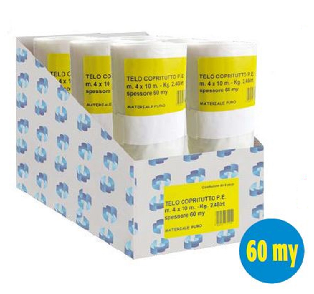 FILM MASCHERATURA ELETTROSTATICO M. 4X10mt kg 2,4 µm60