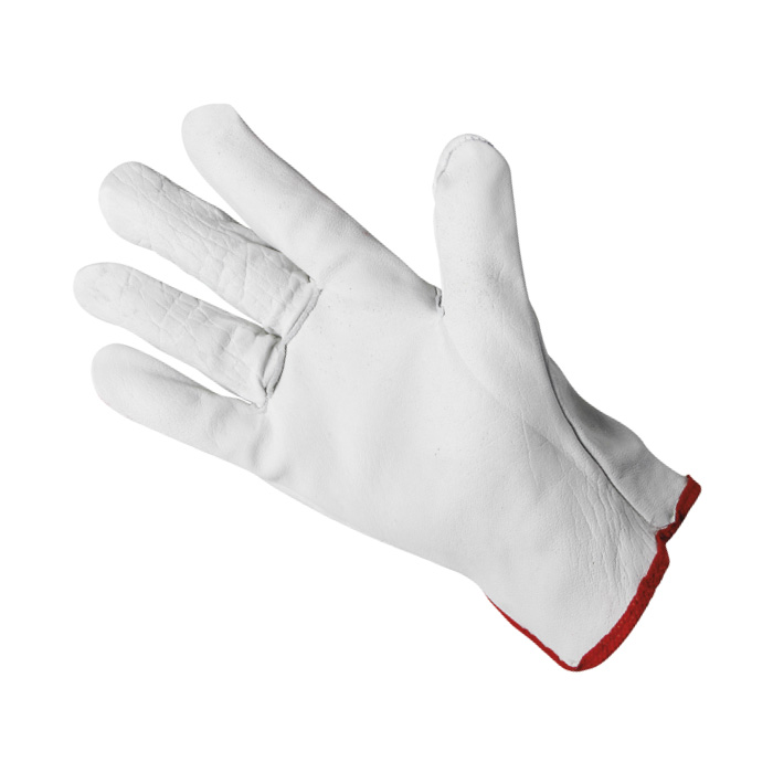 GUANTI PELLE FIORE 5 DITA BIANCO