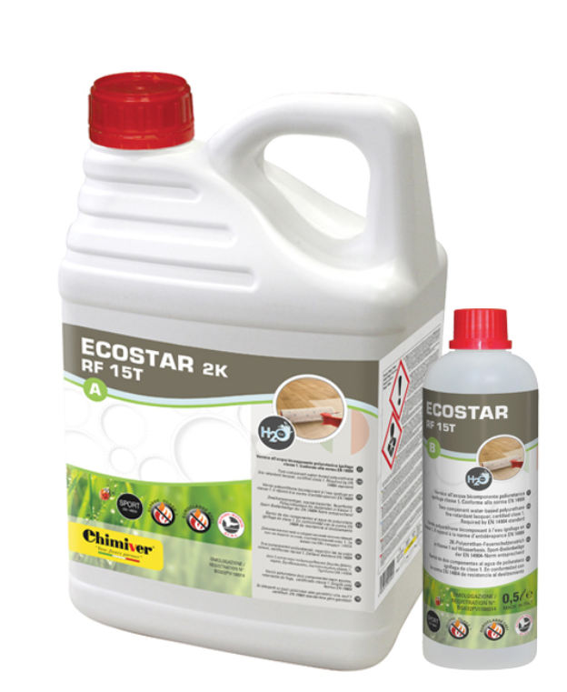 VERNICE ACQUA IGNIFUGA TRASPARENTE ECOSTAR RF15T COMP.A KG 5 20 GLOS