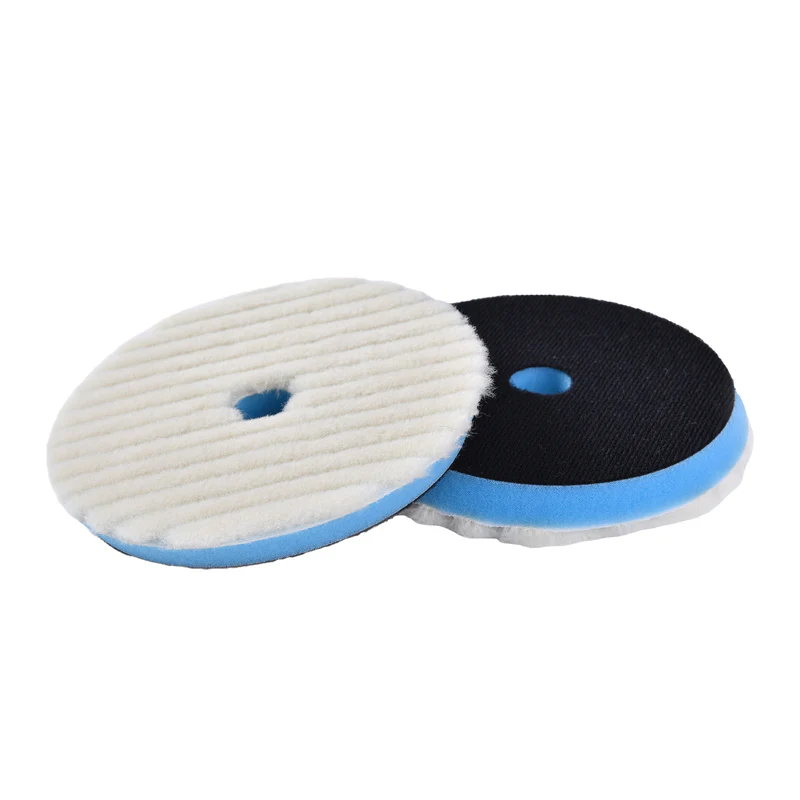 TAMPONE LUCID. LANA Ø150/160 SHINEMATE T140 Stripped Short Wool Pad - Ø6" / 150mm, 160x12mm