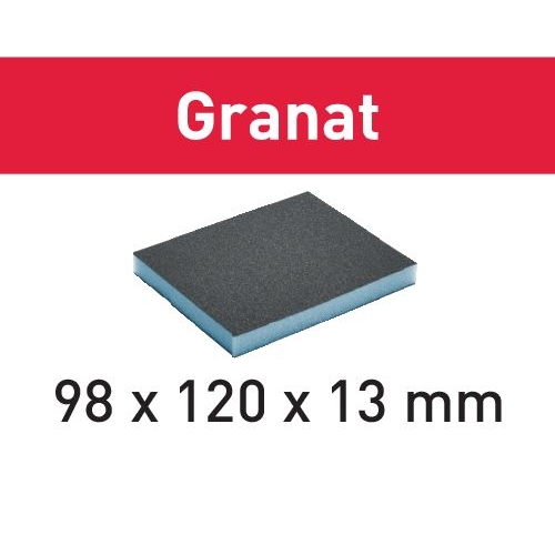 SPUGNA ABRASIVA GRANAT GR 800 98X120X13 LATI 2 CF 6 PZ