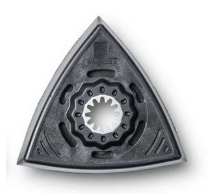 PLATORELLO TRIANGOLARE FEIN MULTIMASTER FORATO LUNGH.B.80 PZ 2