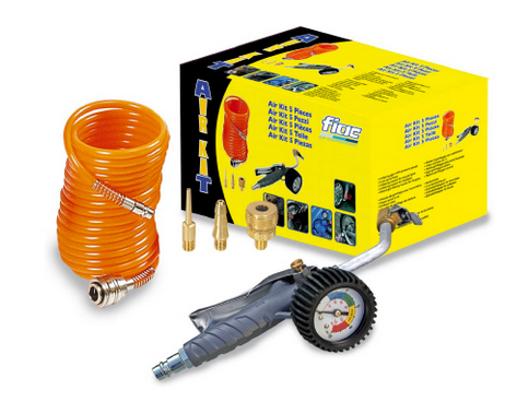 KIT FK1870 tubo spirale da 3 m + pistola di gonfiaggio con manometro