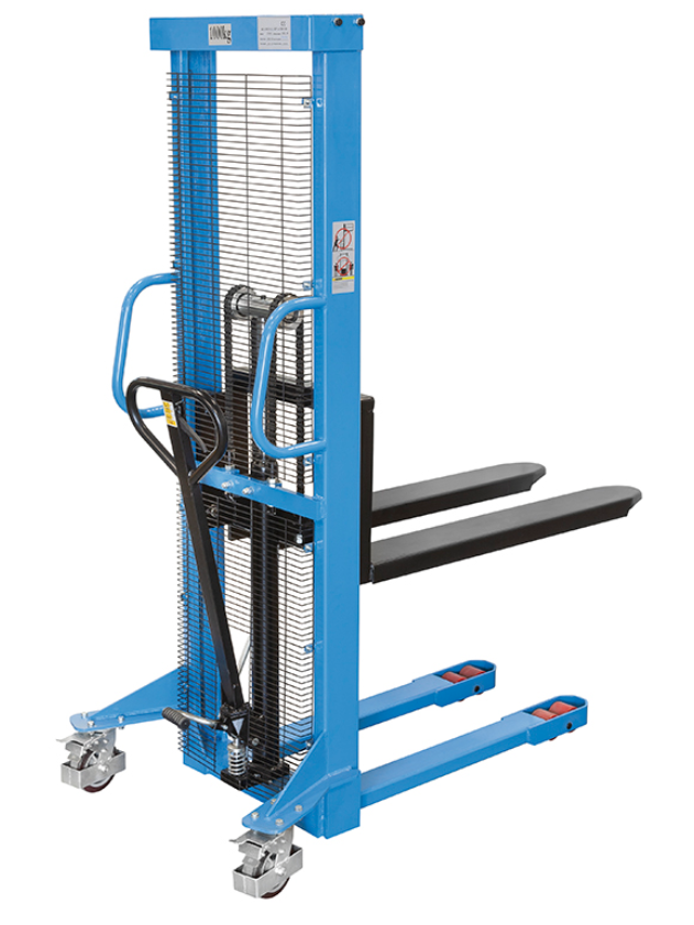 SOLLEVATORE PER PALLET CON FRENO E PEDALE DI SOLLEVAMENTO