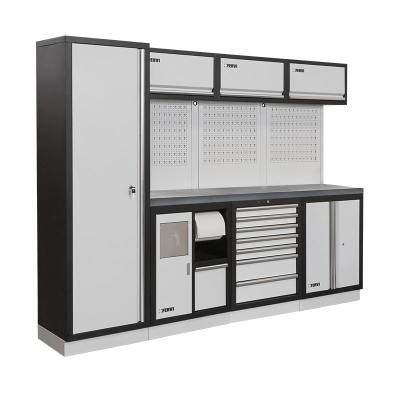 ARREDAMENTO MODULARE PER OFFICINA 2640X498X2000h mm