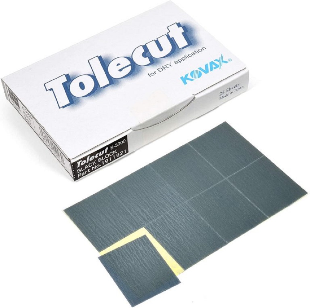 TOLECUT STICK-ON 1/8 29x35mm BLACK K3000 25 PCS