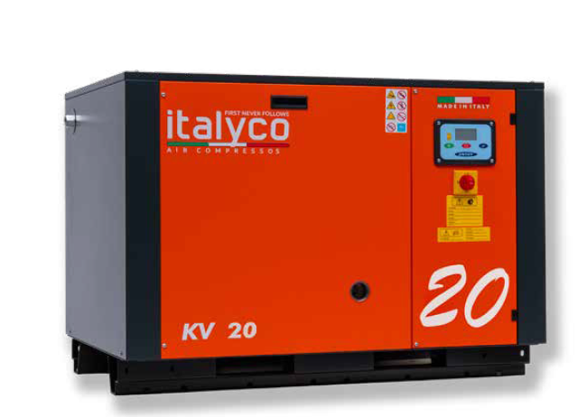 COMPRESSORE A VITE SILENZIATO ITALYCO KV 10 V400/50/3 -7,5 HP - 10BAR