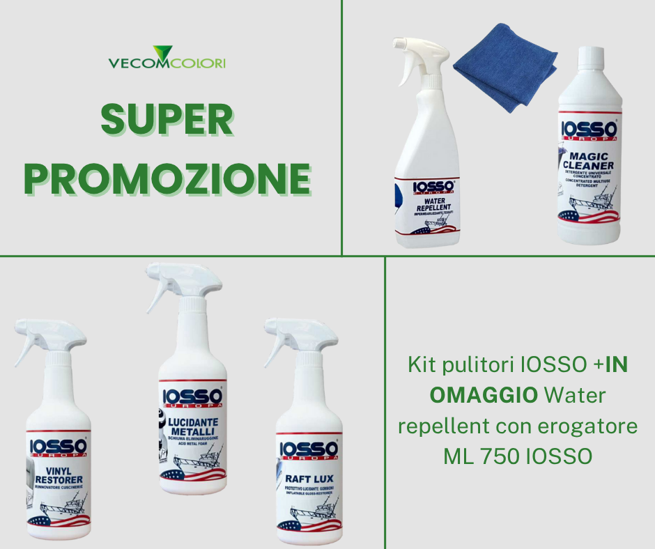 Kit pulitori IOSSO +IN OMAGGIO Water repellent con erogatore ML 750 IOSSO