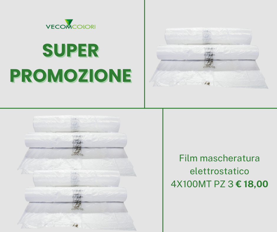 Film mascheratura elettrostatico 4X100MT PZ 3 € 18,00