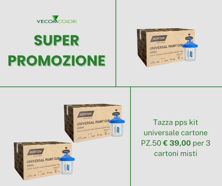 Tazza pps kit universale cartone PZ.50 € 39,00 per 3 cartoni misti