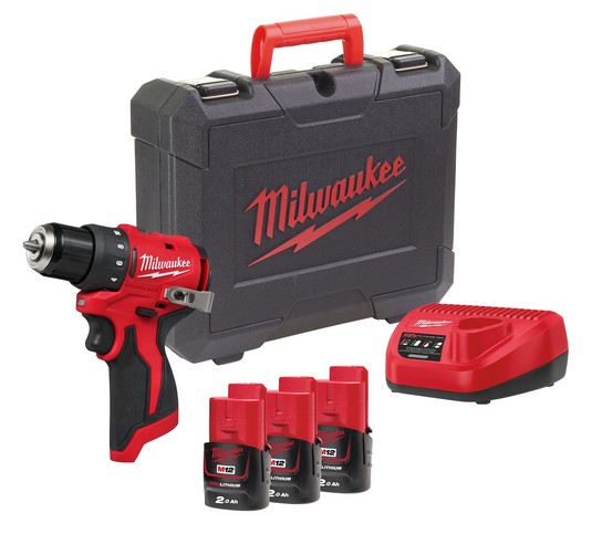 TRAPANO BATTERIA AVVITATORE M12BLDDRC-202C CON 3 Batteria M12 4.0 Ah IN VALIGETTA