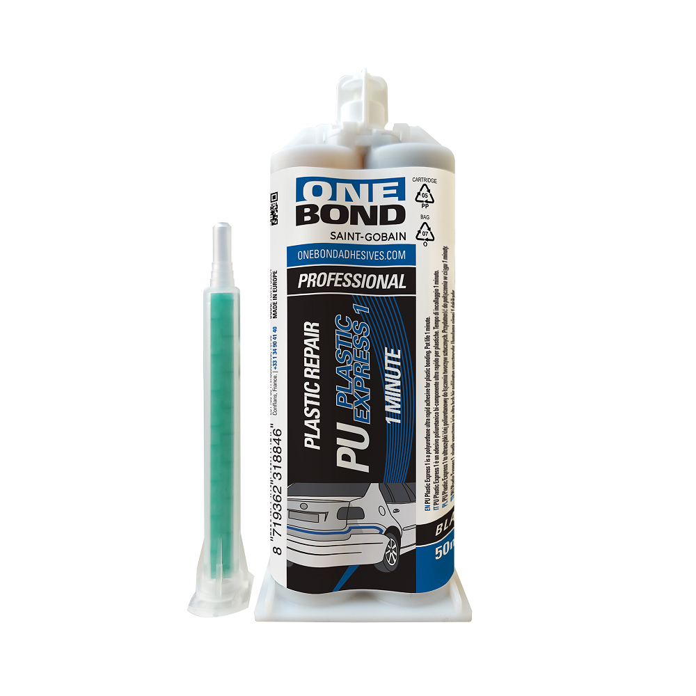 SIGILLANTE ONE BOND PU PLASTIC EXPRESS 1min BICOMPONENTE PLASTICA CART. 50 ml NERO