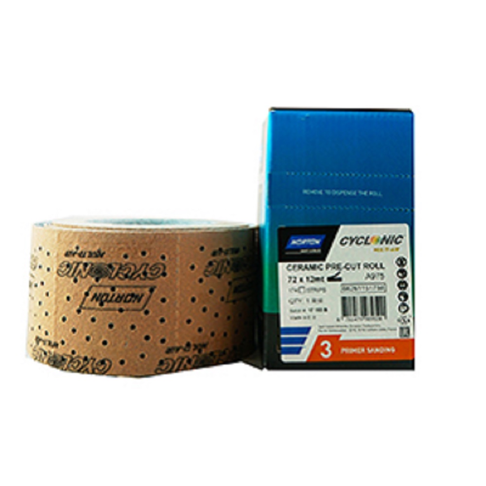 ROTOLO ABRASIVO  CYCLONIC 03 SALMON carteggiatura fondo.