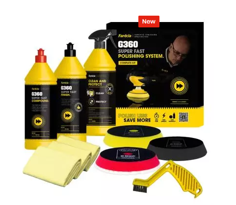 PASTA ABRASIVA KIT G360 TAPPO ROSSO ULTRARAPIDA SFC101 KG 1 + TAMPONI FARECLA