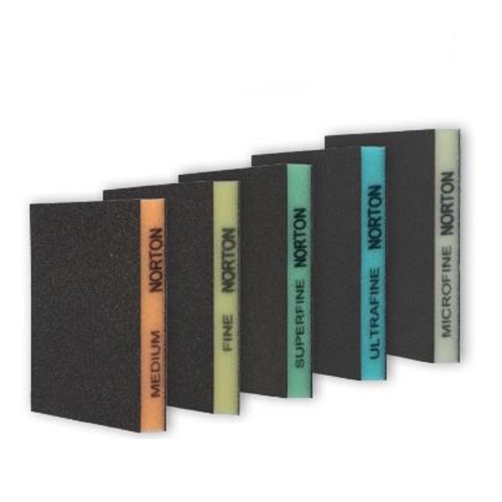 SPUGNETTA ABRASIVA NORTON BLUE ULTRAFINE 123X98X12.5 CF 100pz GR. 800