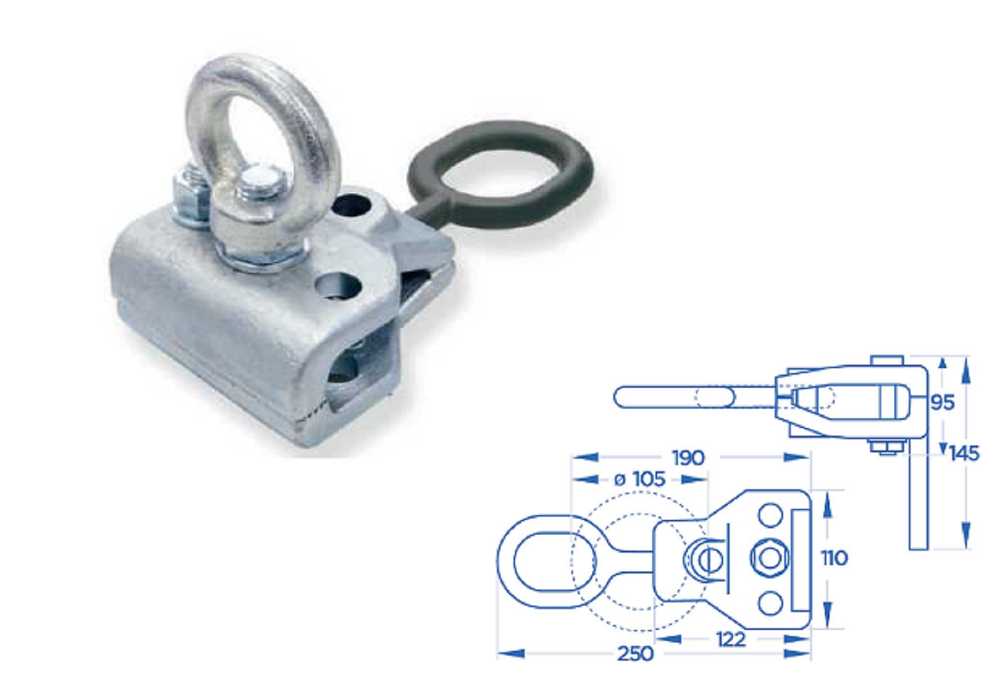 MORSETTO AUTISERRANTE ANG. RETT
