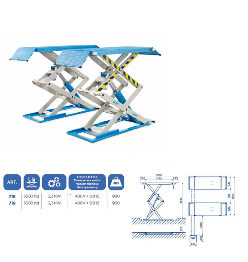 SOLLEVATORE DOPPIA FORBICE