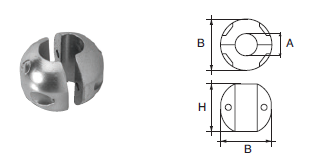 AN002 BRACCIALI PER ASSI D.20 MM