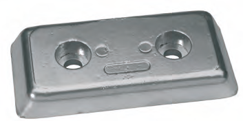 AX005 ANODO POPPA FAL-B-2 ALLUMINIO MIS 220X100X30 FORO DIAM 18 LUNGH F/F 100