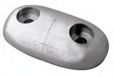HA005 ANODO PER IDROJET HAMILTON PIASTRA MIS 115X63X30 FORO DIAM 12 F/F 60