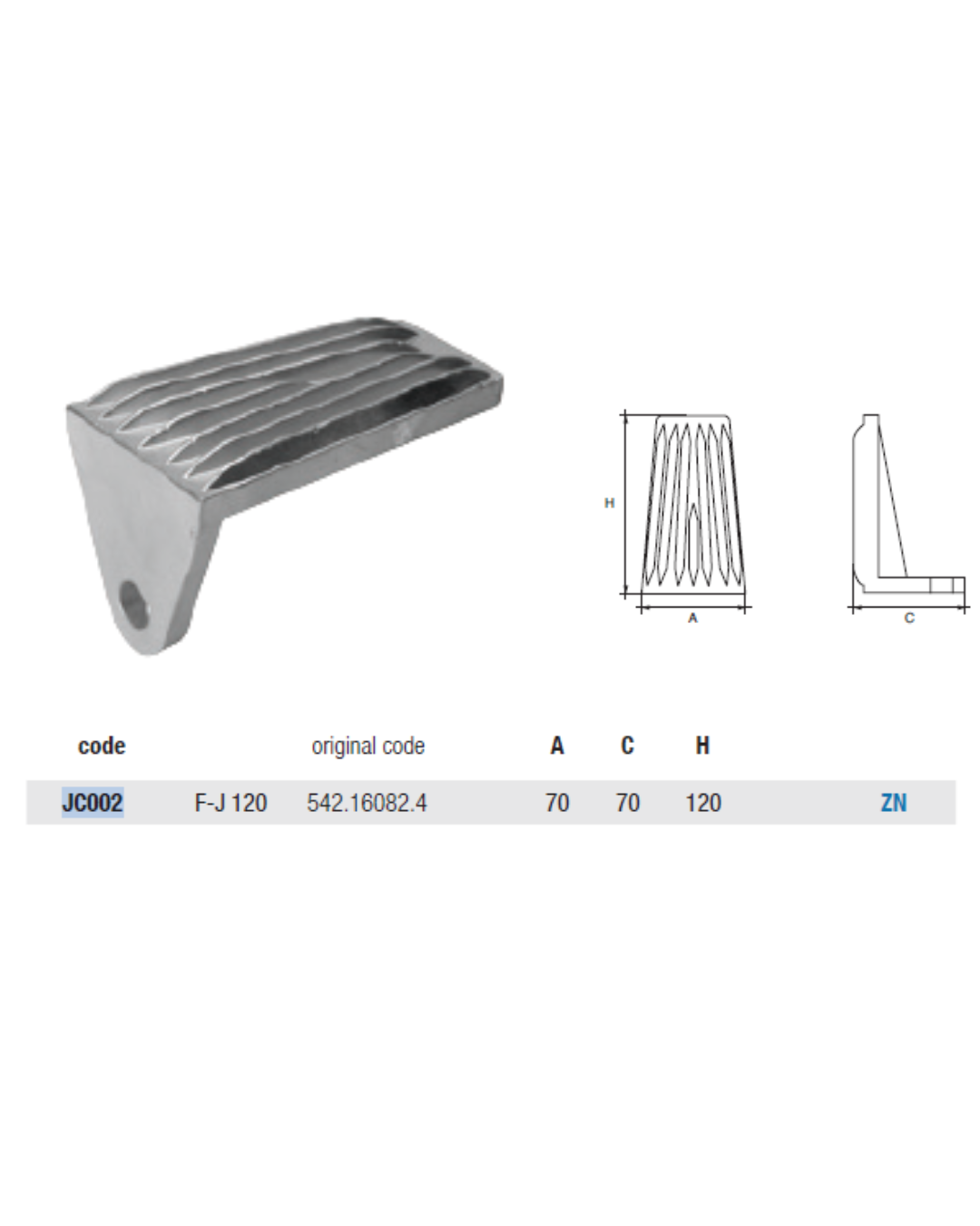 JC002 ANODO PER IDROJET CASTOLDI F-J-120
