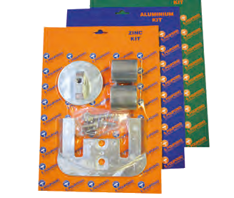 MEKITALBRA2-3 KIT ANODO PER MOTORE MERCURY MERCRUISER alluminio- BRAVO 2-3 COMPOSTO ME014AL+N° 2 ME021AL+ ME022AL NO VITI