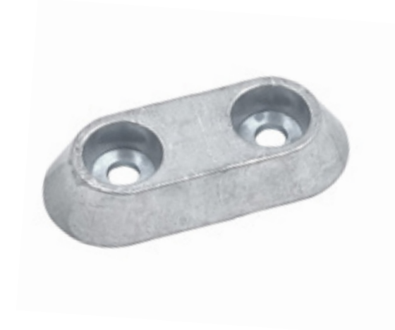 NC021B ANODO TIMONI E FLAPS FX-2V MIS 150X60X25 FORO DIAM 11X15 E 2°FORO DIAM 11