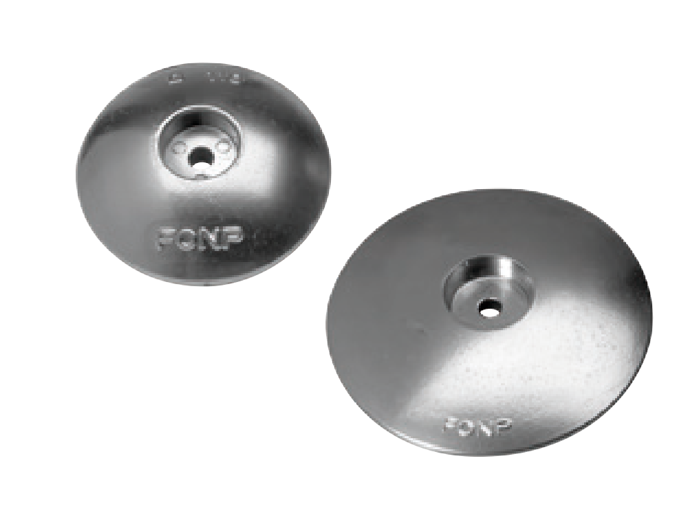 NC028 ANODO TIMONI E FLAPS MIS DIAM 140X H26 FORO DIAM 12