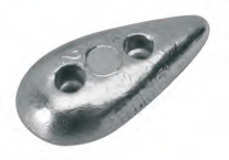 NC032 ANODO TIMONI E FLAPS FD-2 MIS 85X45X20 FORO DIAM 7 MIS F/F 33