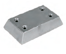 NC037 ANODO TIMONI E FLAPS FT-A MIS 130X80X30 QUATTRO FORI DIAM 6.5