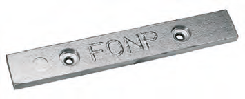 NC044 ANODO SCAFI VELOCI FS-300 MIS 300X45X11 MIS 2 FORI DIAM 9