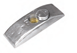 NC045 ANODO POPPA FC-P MIS 245X80X40 FORO DIAM 14 COMPL. TAPPO FILETT. CAPITANERIE