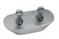 OM001 ANODO PER MOTORE BOMBARDIER FG-1 COMPL. VITI INOX MOTORI HP2-150 MIS 60X23X11 F/F 25
