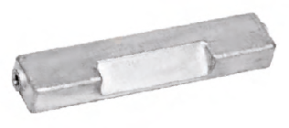 OM018A/AL ANODO PER MOTORE BOMBARDIER F-OMC-H MOTORI HP 60-250 MIS 175X20X35 alluminio