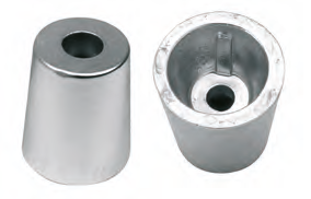 RA011 OGIVA TIPO RADICE RA-3 PER ASSE D.40 SOLO ANODO ACCOP. CONICO