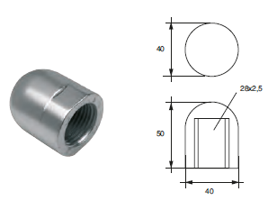 RE001 ANODO PER MOTORE RENAULT F- RE/G MIS H.50 DIAM 40X28