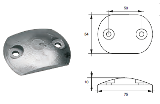 RE004 ANODO PER MOTORE RENAULT F- 80/55 MIS 75X54 CF 50