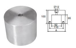 RI028A OGIVA TIPO RIVA SERIE OPERA MIS DIAM 160 FORO DIAM 12