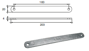 SE003 ANODO PER MOTORE SELVA F-SE- 1 MIS 203X20X4 F/F 183