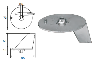 SE011 ANODO PER MOTORE SELVA F-SE- 9 MOTORI HP 40