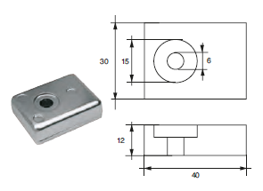 SU003 ANODO PER MOTORE SUZUKY FM-10/S MOTORI HP 40-115