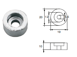 SU004A ANODO PER MOTORE SUZUKY MOTORI HP 4-6 A HP 140-250