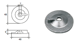 SU009 ANODO PER MOTORE SUZUKY FM-31/S MOTORI HP 9.9-15