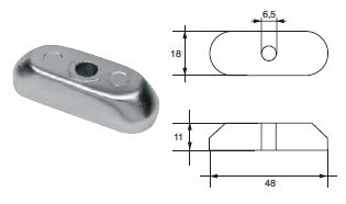 SU012A ANODO PER MOTORE SUZUKY FM34/S MOTORI HP 9.9-15 4 TEMPI