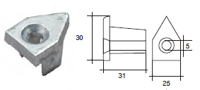 TC002 ANODO PER TAGLIA CIME