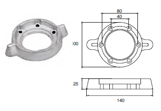 TD001 COLLARE ARNESON PER SEA PROP 60 TWINDISC orig. code: IT5050039 DIAM.100 H.25